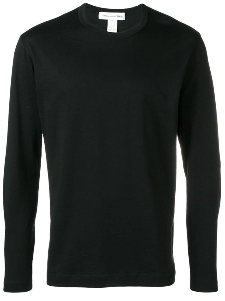 Comme Des Garçons Shirt Logo Printed Sweatshirt - Black