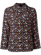 Aspesi - Geometric Print Pyjama Shirt - Women - Silk - 44, Blue, Silk