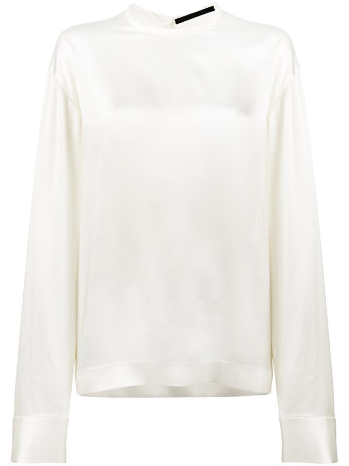 Haider Ackermann Twisted Crew Neck Blouse - White