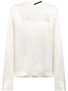 Haider Ackermann Twisted Crew Neck Blouse - White