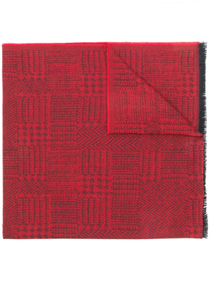 Ermenegildo Zegna Glen Check Scarf - Red