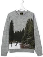 Finger In The Nose Skateboarding Print Sweatshirt