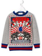 Gucci Kids Circus Print Sweatshirt, Boy's, Size: 10 Yrs, Grey