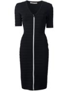 Christopher Kane Bodycon V-neck Dress, Women's, Size: Small, Black, Polyamide/spandex/elastane/viscose