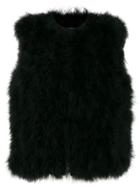 Yves Salomon Turkey-feather Gilet - Black