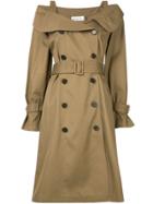 Portspure Double-breasted Midi Dress - Brown