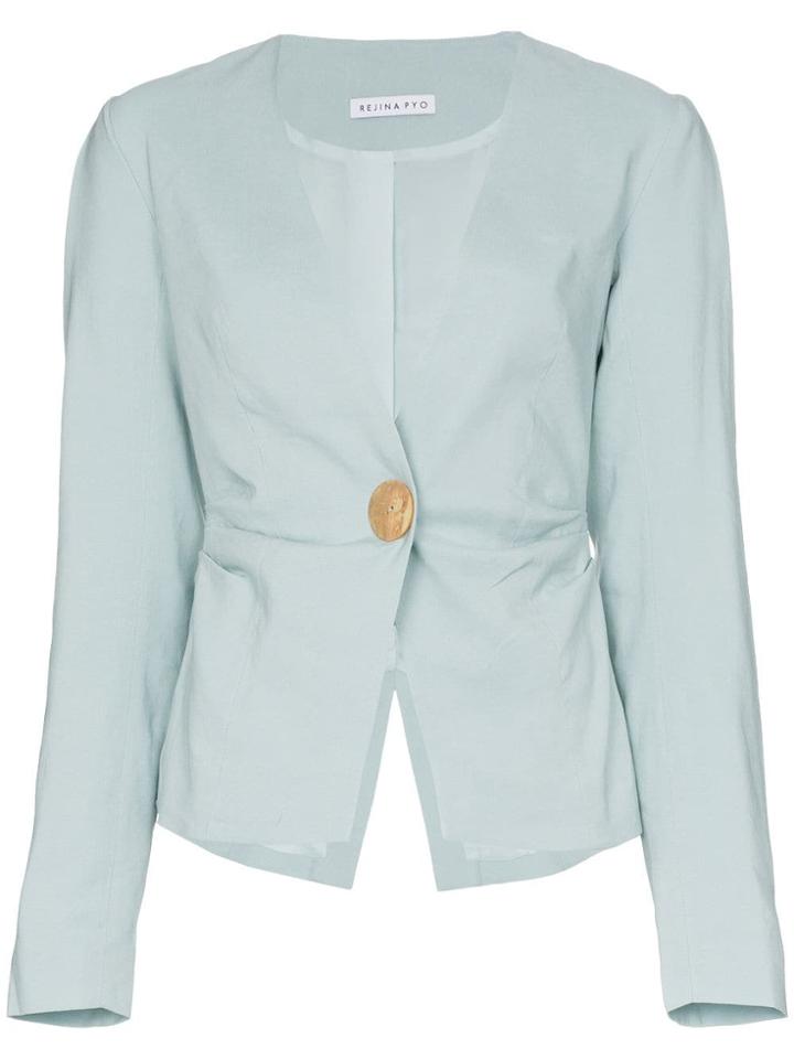Rejina Pyo Oversized Button Blazer Jacket - Blue