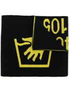 Rokh Symbols Knitted Scarf - Yellow & Orange