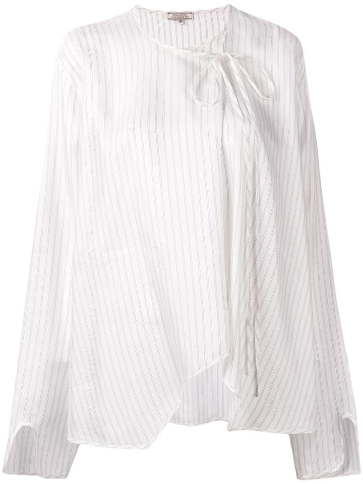 Nina Ricci Off-centre Tie Blouse - White