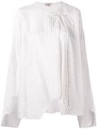 Nina Ricci Off-centre Tie Blouse - White