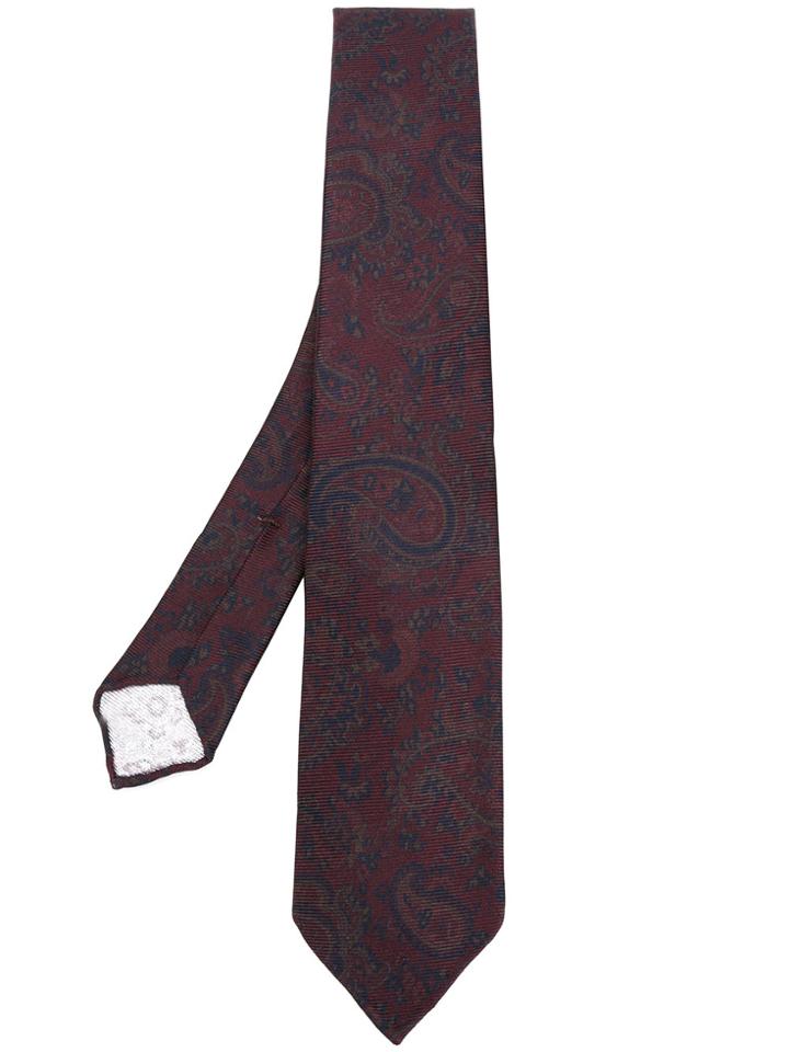 Kiton Jacquard Embroidered Tie
