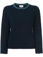 3.1 Phillip Lim Crew Neck Jumper, Women's, Size: Medium, Blue, Polyamide/spandex/elastane/wool/yak