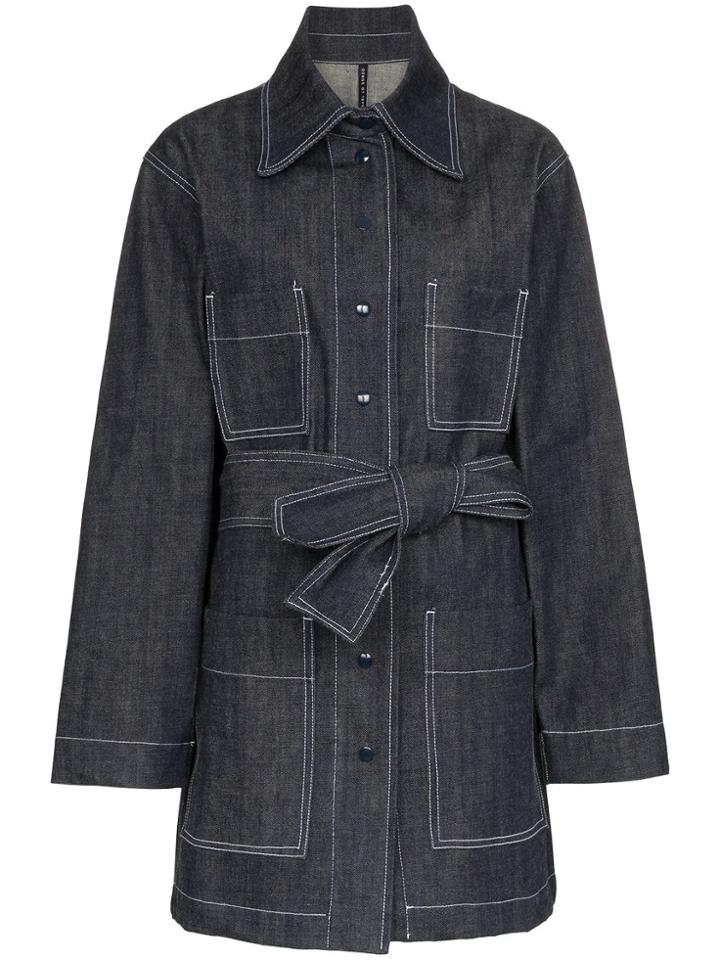Michael Lo Sordo Belted Denim Shirt Dress - Unavailable