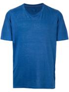 120% Lino Crew Neck Shortsleeved T-shirt - Blue