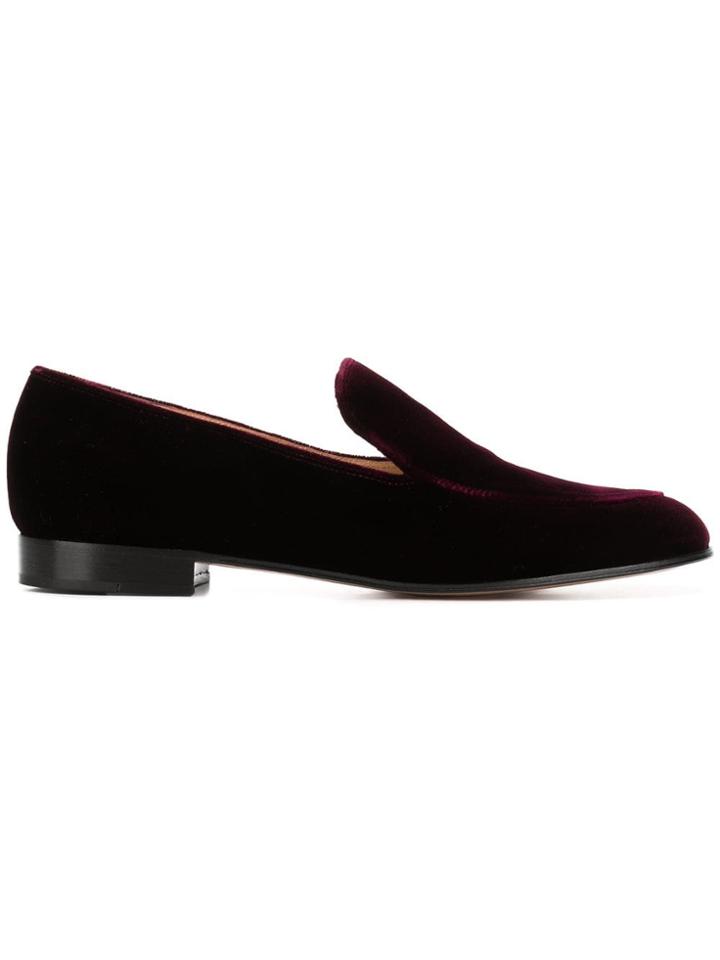 Gianvito Rossi Almond Toe Loafers - Red