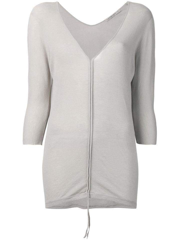 Transit V Neck Top - Grey