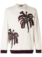 Roberto Cavalli Palms Embroidered Sweatshirt - Nude & Neutrals