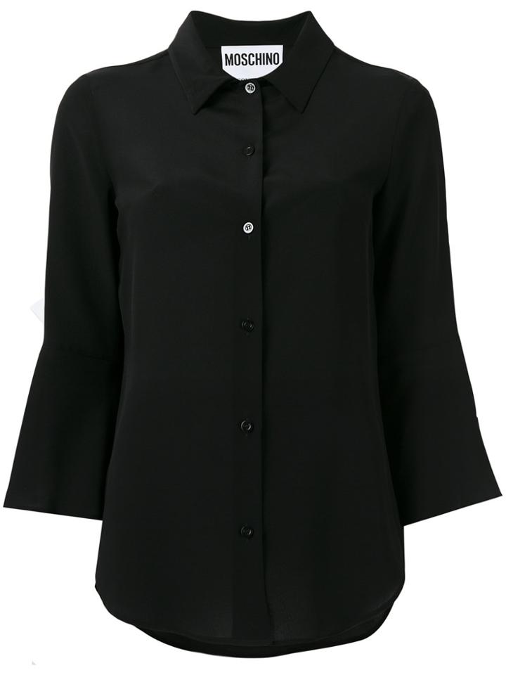 Moschino Fluted Sleeve Blouse - Black