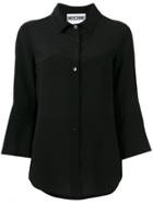 Moschino Fluted Sleeve Blouse - Black