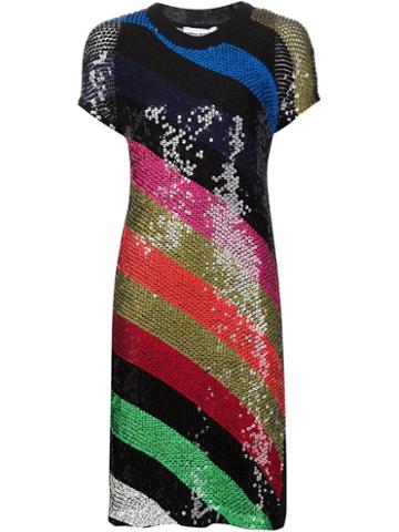 Sonia Rykiel Sequinned Stripe Midi Dress