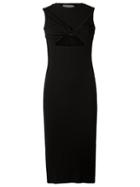 Lilly Sarti Midi Dress, Women's, Size: 42, Black, Cotton/elastodiene