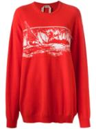No21 'landscape' Knit Pullover, Women's, Size: 42, Red, Polyamide/cashmere/mohair/virgin Wool
