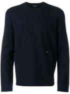 Emporio Armani Logo Plaque Sweater - Blue