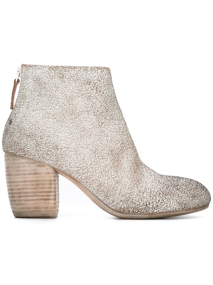Marsèll Cracked Design Ankle Boots - White