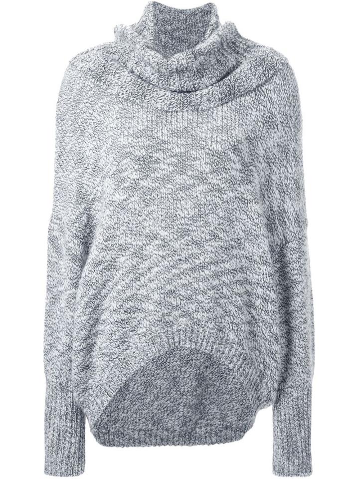 Kitx Oversized Turtle Neck Jumper, Women's, Size: 12, Grey, Alpaca