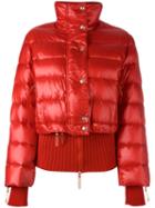 Christian Dior Vintage Cropped Puffer Jacket, Size: 40, Red