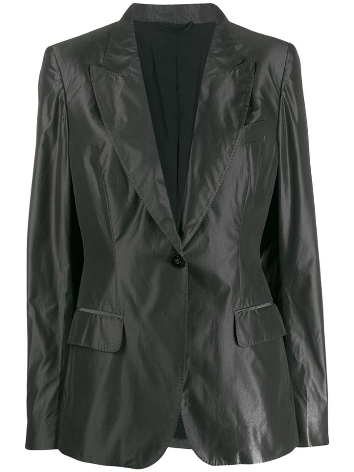 Burberry Pre-owned 2010's Lightweight Notched Blazer - Grey