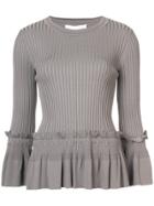Jonathan Simkhai Ruffled Trim Top - Green