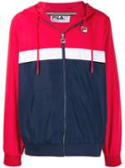 Fila Zipped Hooded Jacket - Red