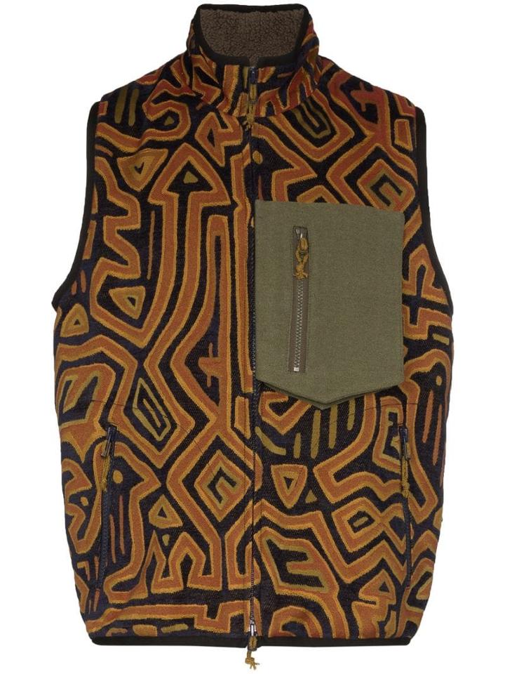 Song For The Mute Camper Printed Gilet - Multicolour