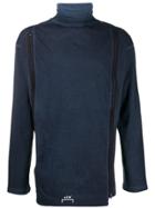 A-cold-wall* Zip Detail Turtleneck Sweatshirt - Blue