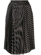 Sacai - Pleated Wrap Skirt - Women - Cupro - 2, Women's, Black, Cupro