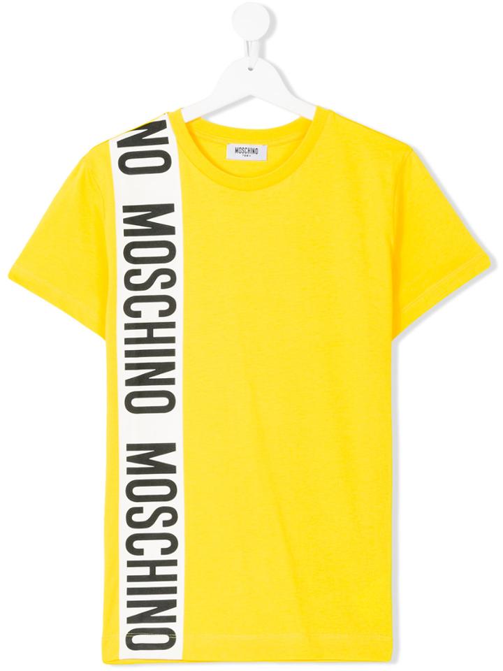Moschino Kids Logo Patch T-shirt - Yellow & Orange