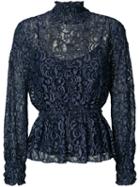 Zac Zac Posen - Maggie Blouse - Women - Nylon/rayon/polyester - 10, Blue, Nylon/rayon/polyester
