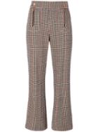 See By Chloé - Cropped Houndstooth Trousers - Women - Cotton/acrylic/polyamide/wool - 36, Brown, Cotton/acrylic/polyamide/wool