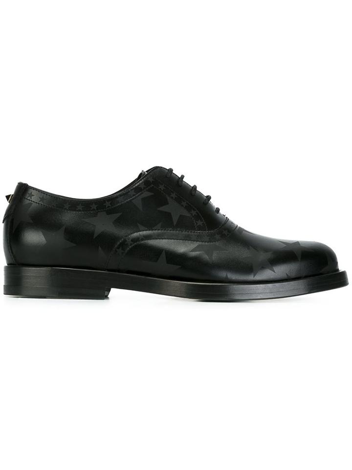 Valentino 'rockstud' Star Print Derby Shoes