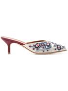 Malone Souliers By Roy Luwolt Portia Beaded Mules - Blue