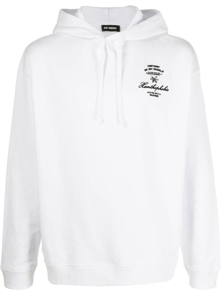 Raf Simons Embroidered Xanthophobic Hoodie - White