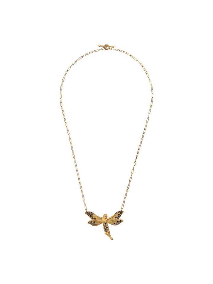 Cathy Waterman Fairy Pendant Necklace - Gold