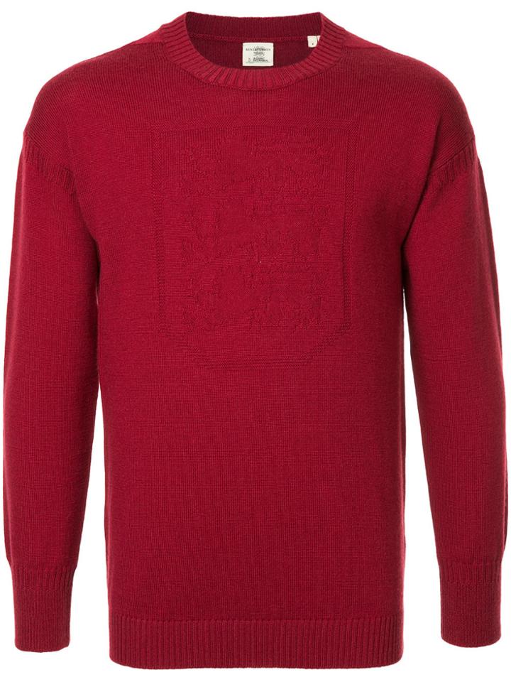 Kent & Curwen Logo Patch Sweater - Red