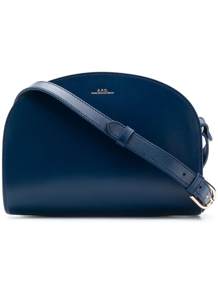 A.p.c. Half-moon Shoulder Bag - Blue