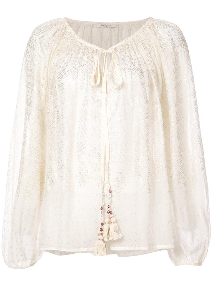 Mes Demoiselles Patterned Long-sleeved Blouse - Nude & Neutrals