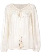 Mes Demoiselles Patterned Long-sleeved Blouse - Nude & Neutrals
