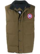 Canada Goose Padded Logo Patch Gilet - Green