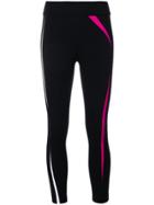 No Ka' Oi Stripe Details Sports Leggings - Black