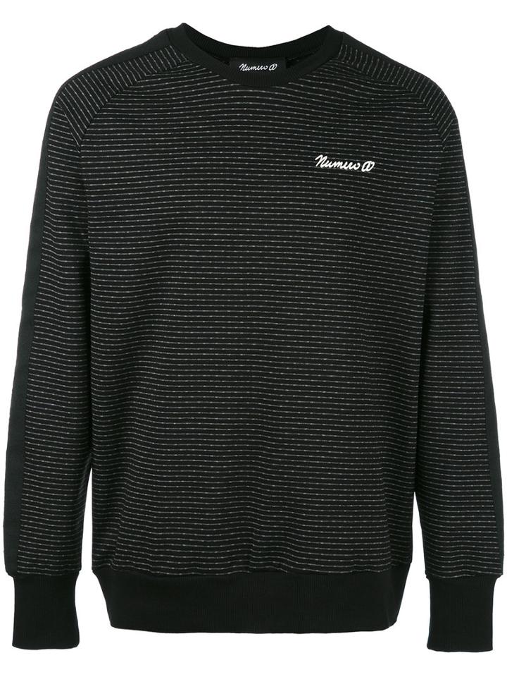Numero00 - Striped Sweatshirt - Men - Polyamide/polyester/spandex/elastane/viscose - S, Black, Polyamide/polyester/spandex/elastane/viscose